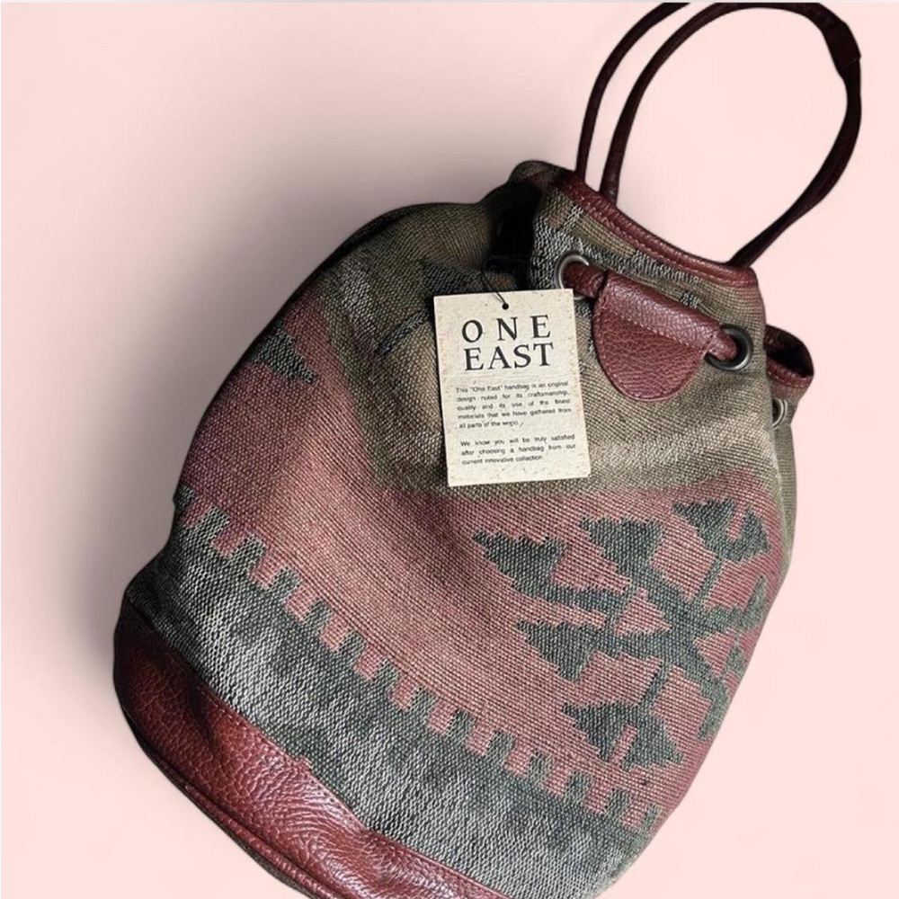 Vintage One East Handbag, Tapestry  and Vegan Leather, New With Tags